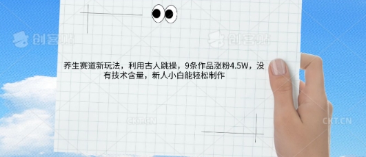 AI养生赛道新玩法,10条作品涨粉5.2W,操作简单,新人小白能轻松制作D先生轻创|D先生轻创网|神话资源库|神话社D先生轻创