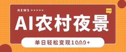 Deepseek制作农村夜景视频,一条视频点赞20W+,单日变现数张D先生轻创|D先生轻创网|神话资源库|神话社D先生轻创