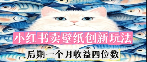 小红书卖壁纸创新玩法,后期一个月收益四位数D先生轻创|D先生轻创网|神话资源库|神话社D先生轻创