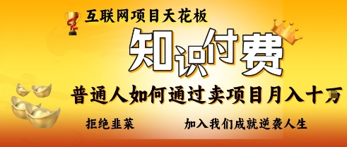 互联网项目天花板,知付付费项目,普通人如何通过卖项目月入十个,拒绝韭菜【揭秘】D先生轻创|D先生轻创网|神话资源库|神话社D先生轻创