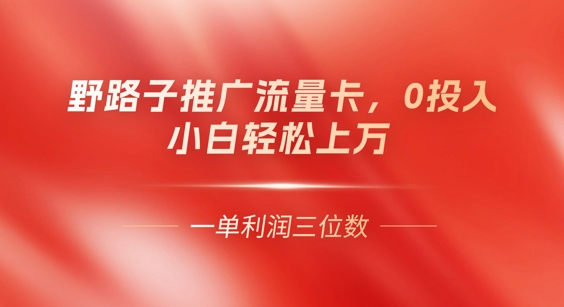 0门槛推广流量卡,一单收益上百,0投入,小白月入过WD先生轻创|D先生轻创网|神话资源库|神话社D先生轻创