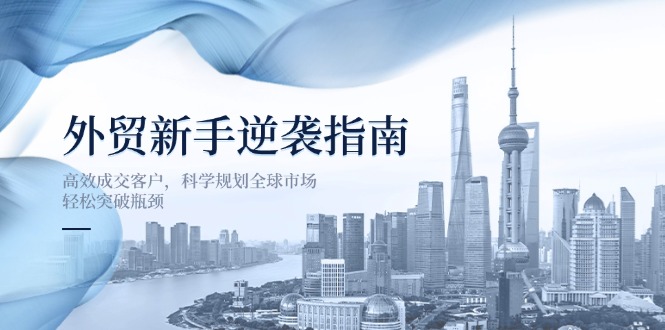 (14201期)外贸新手逆袭指南:高效成交客户,科学规划全球市场,轻松突破瓶颈D先生轻创|D先生轻创网|神话资源库|神话社D先生轻创