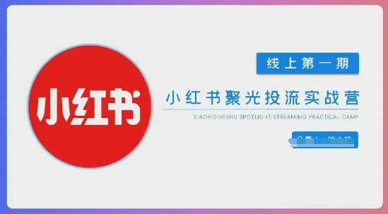 小红书聚光陪跑第一期,教你从0到1玩转小红书聚光投流,搭建小红书付费投流团队,更快的见到效果D先生轻创|D先生轻创网|神话资源库|神话社D先生轻创