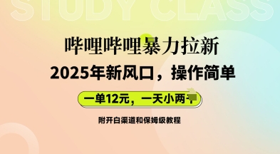 哔哩哔哩暴力拉新:2025年新风口,一单12元,一天数张(附开白渠道和保姆级教程)D先生轻创|D先生轻创网|神话资源库|神话社D先生轻创